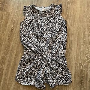 Cheetah Albion Fit Flutter Sleeve Romper